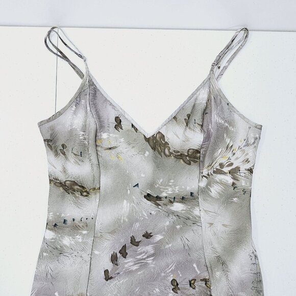 Vtg Y2K Victoria Secret Babydoll Silk Slip Dress M Gray Grassland Coquette Fairy - Picture 13 of 16
